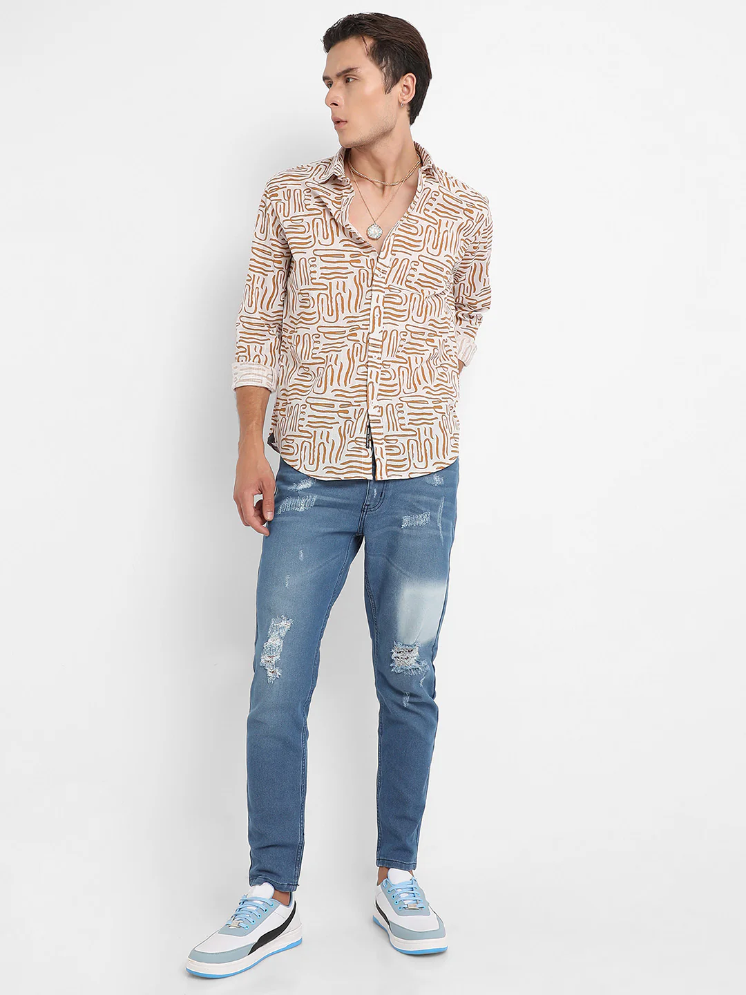 Contrast Lines Shirt - Image 5