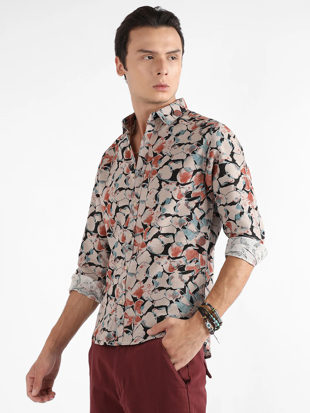 Artistic Floral Cluster Shirt - Image 3