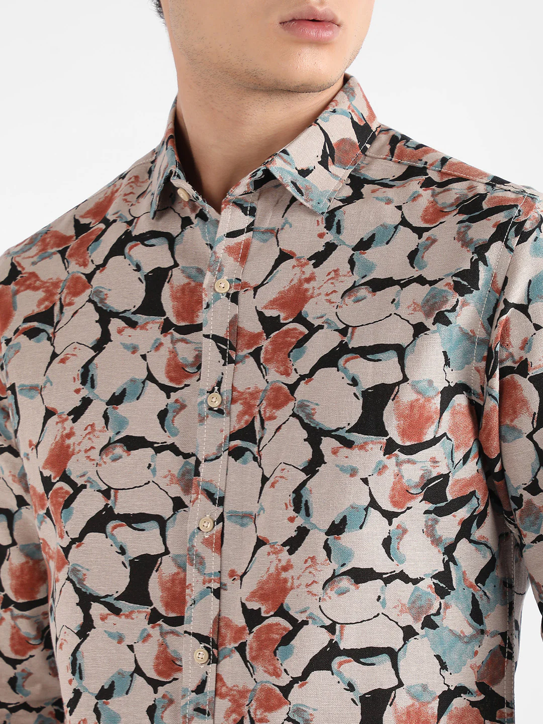 Artistic Floral Cluster Shirt - Image 7