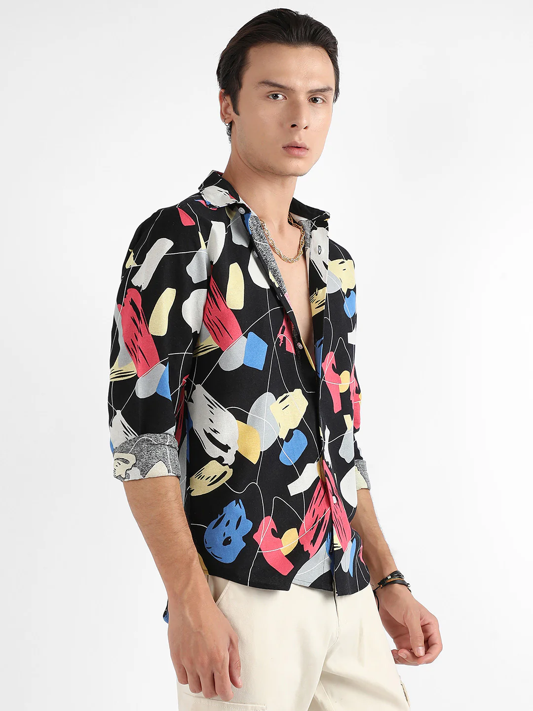 Abstract Lined Through Shirt - Image 3