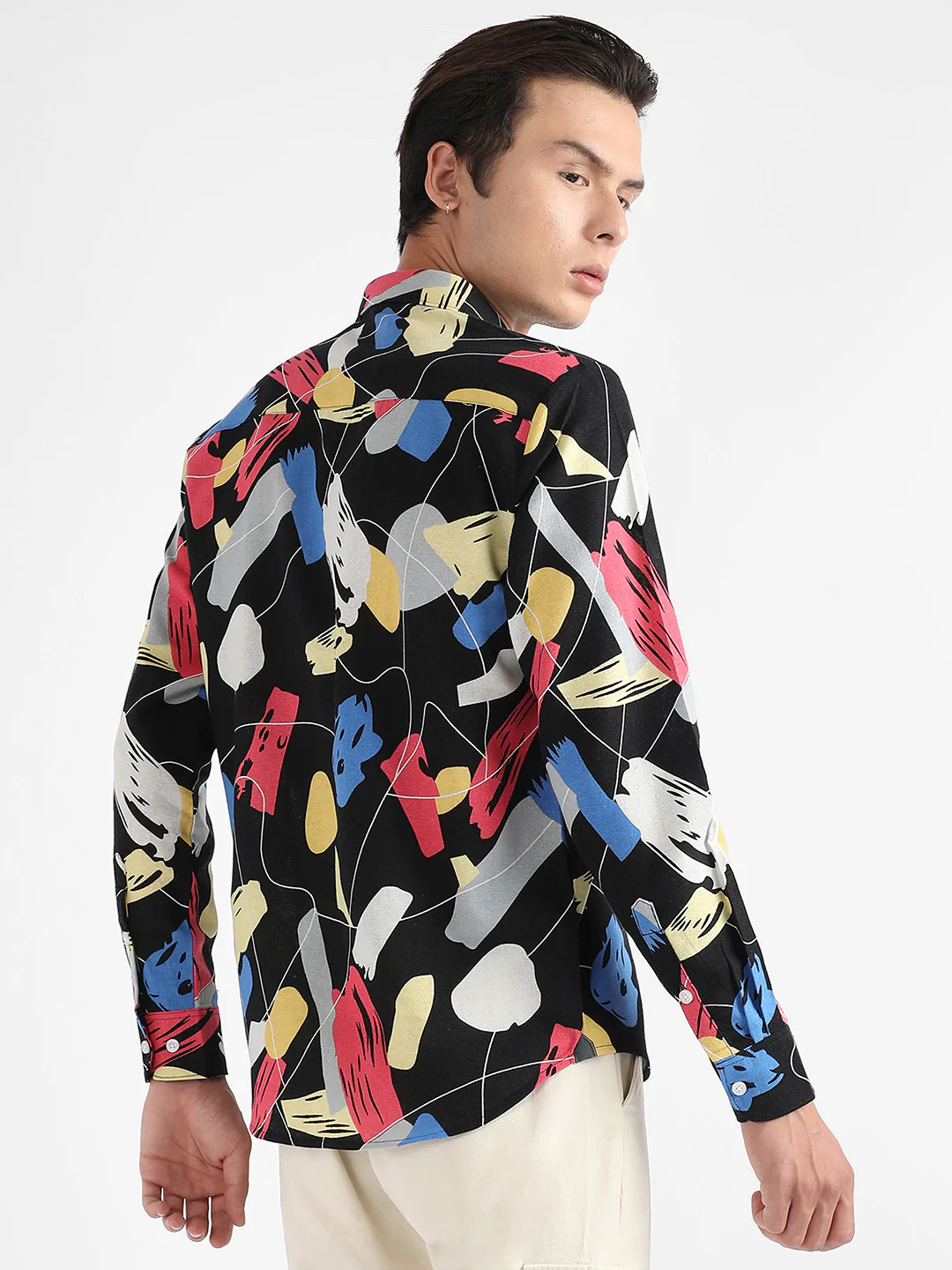 Abstract Lined Through Shirt - Image 4