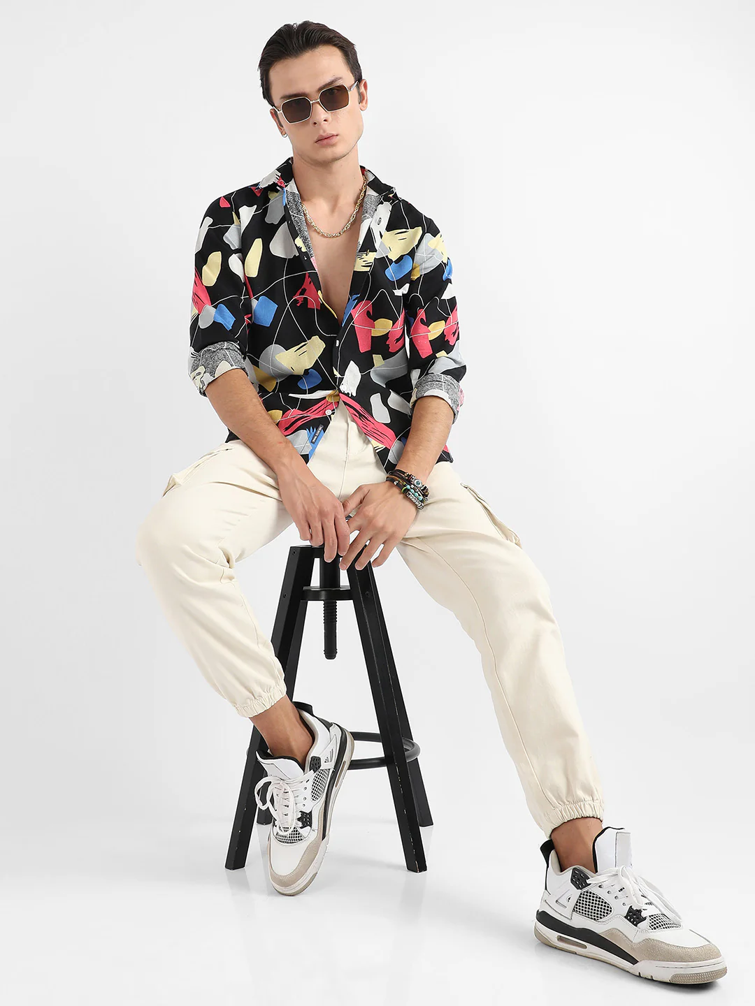Abstract Lined Through Shirt - Image 6