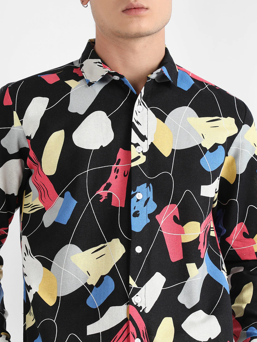 Abstract Lined Through Shirt - Image 7