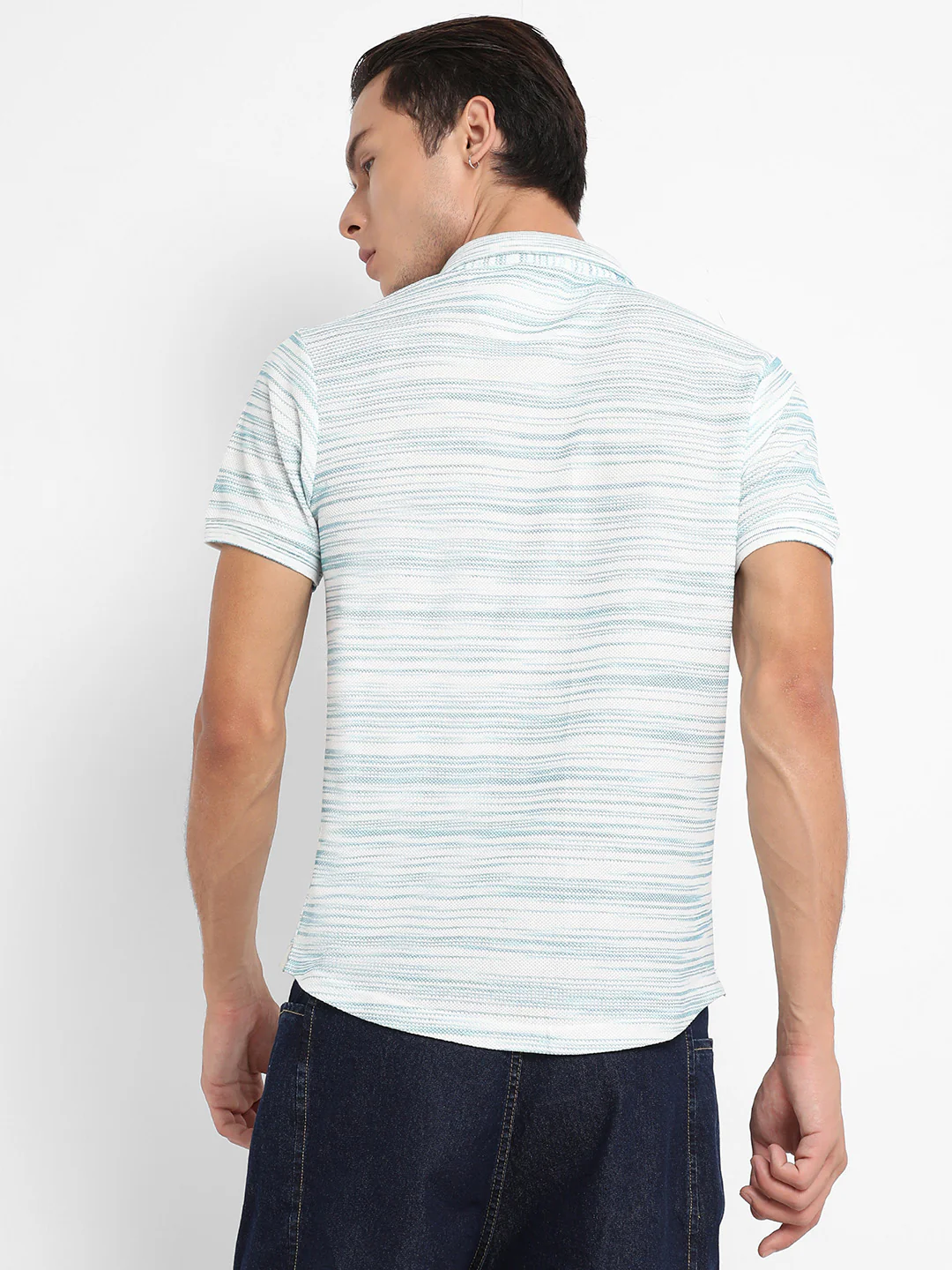 Textured Horizontal Striped Shirt - Image 4