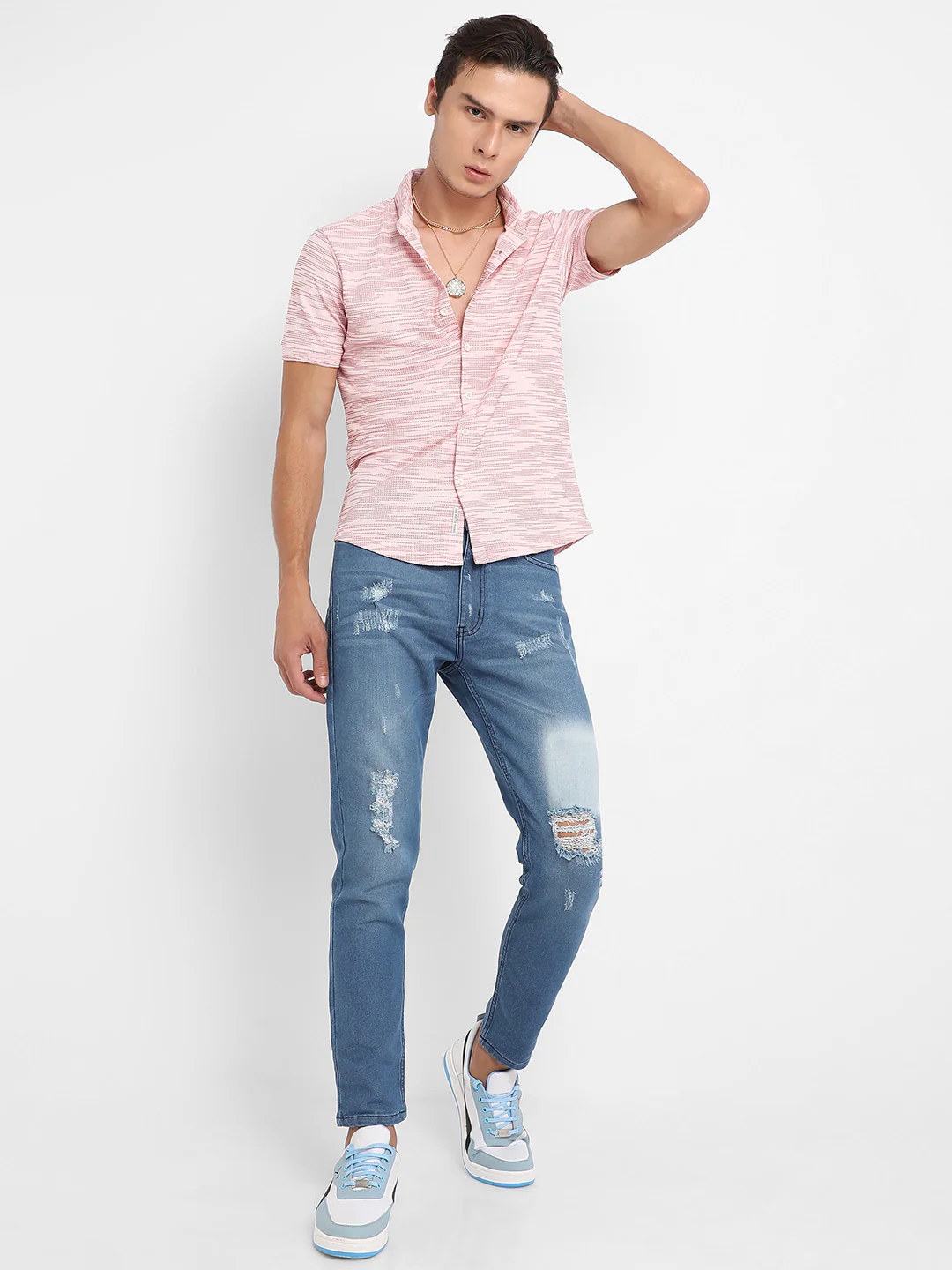 Textured Horizontal Striped Shirt - Image 5