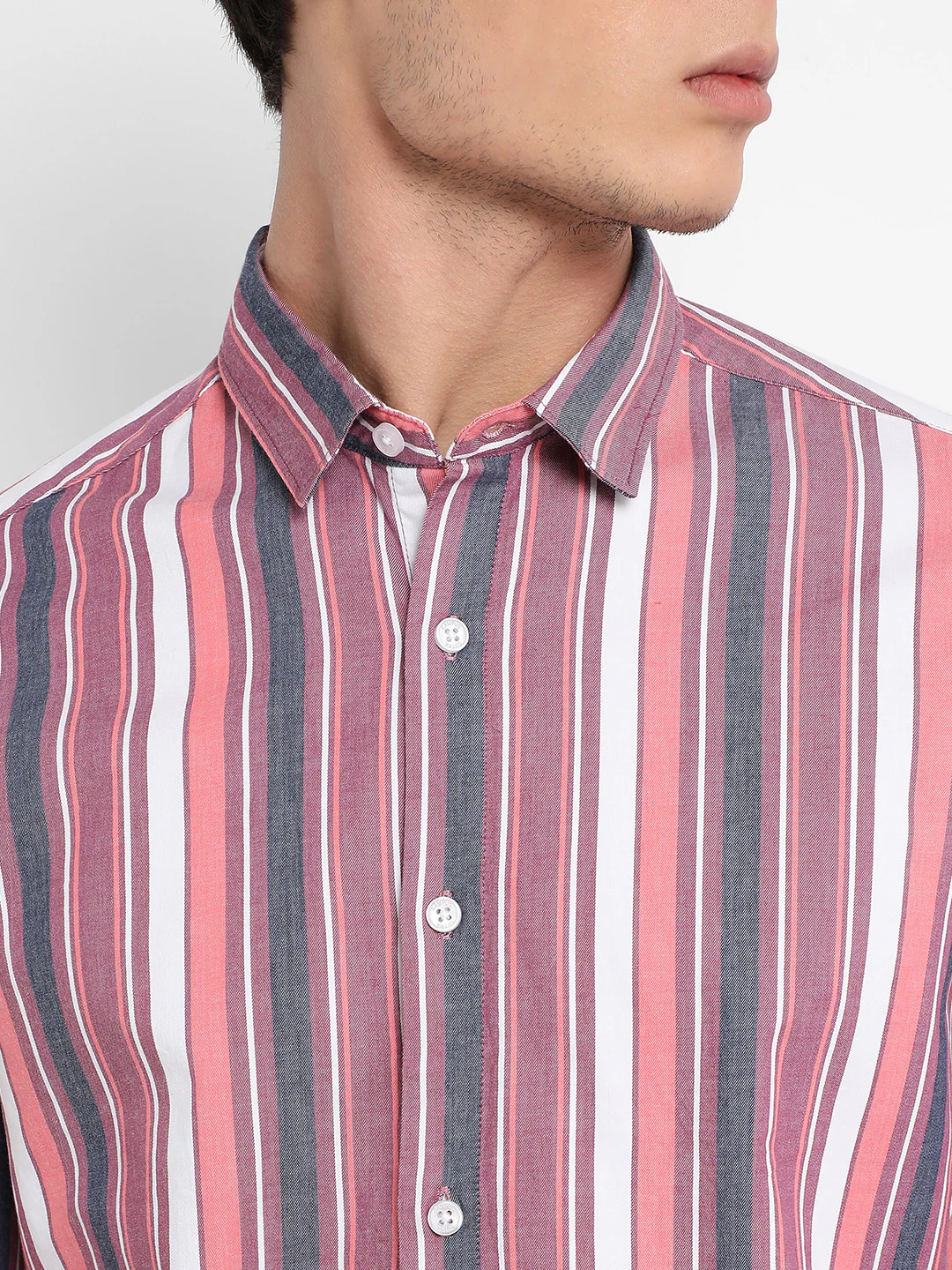 Faded Barcode Striped Shirt - Image 7