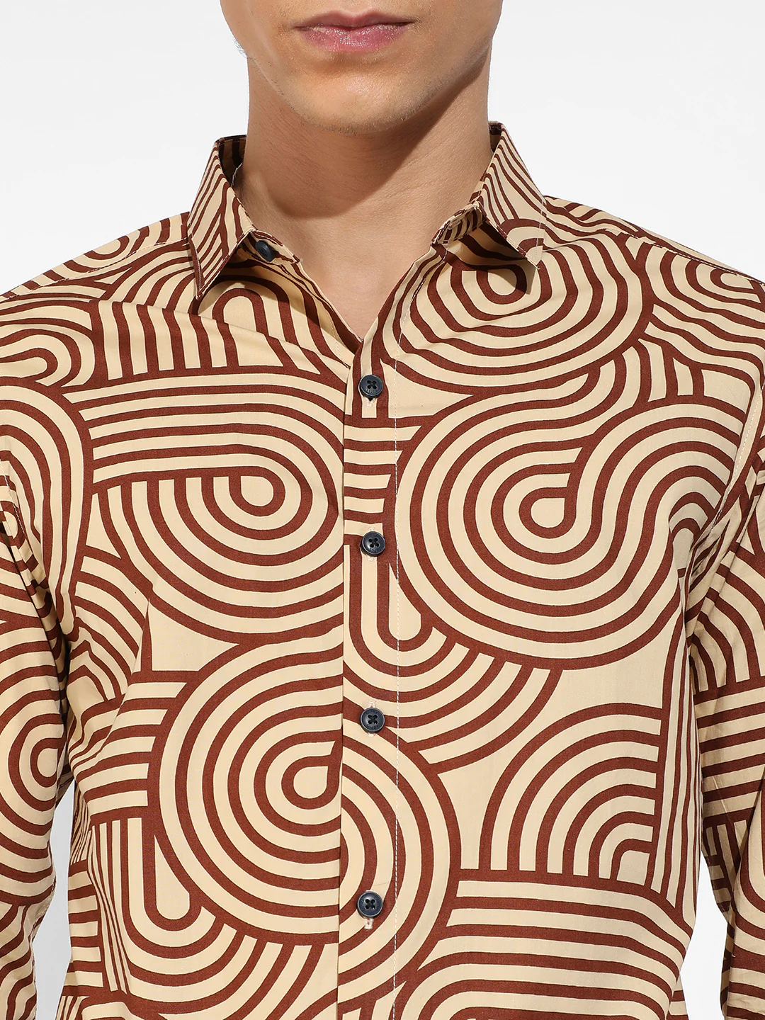 Contrast Lines Shirt - Image 7