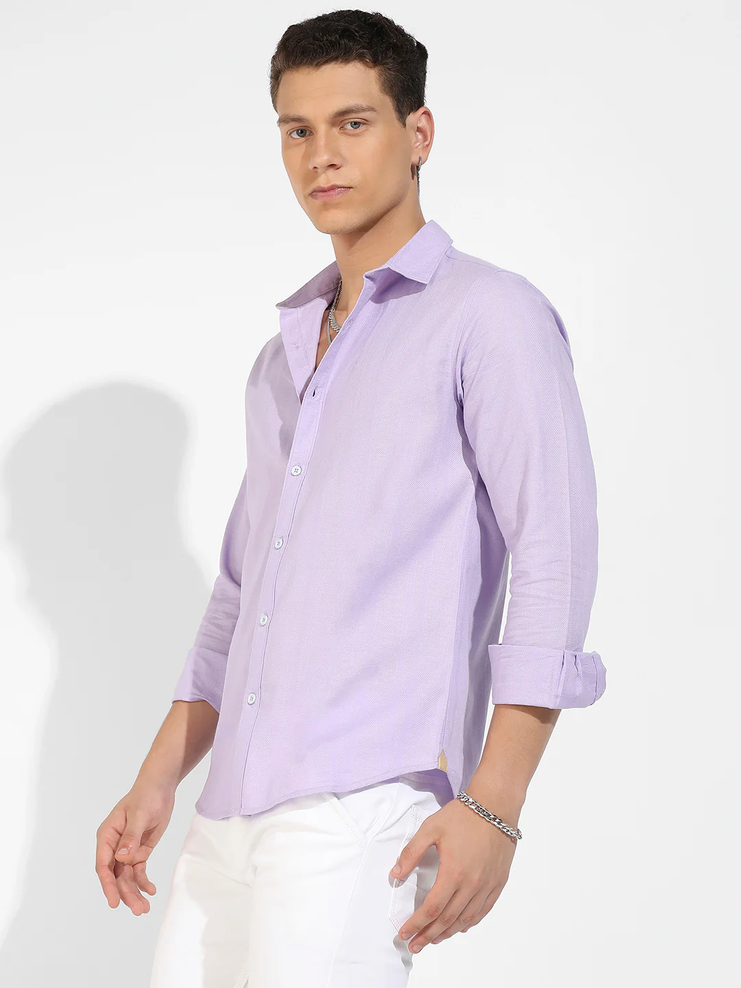 Self-Design Striped Shirt - Image 3