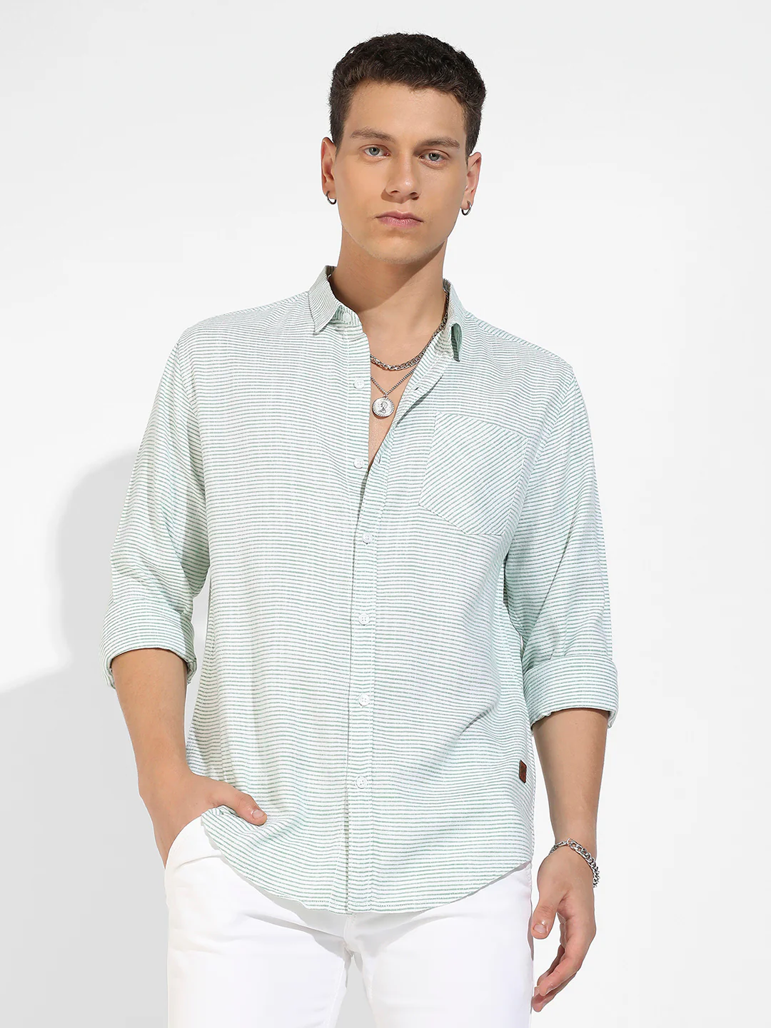 Horizontal Chalk Striped Shirt - Image 2