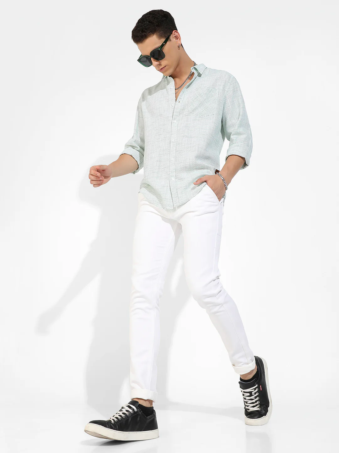 Horizontal Chalk Striped Shirt - Image 6