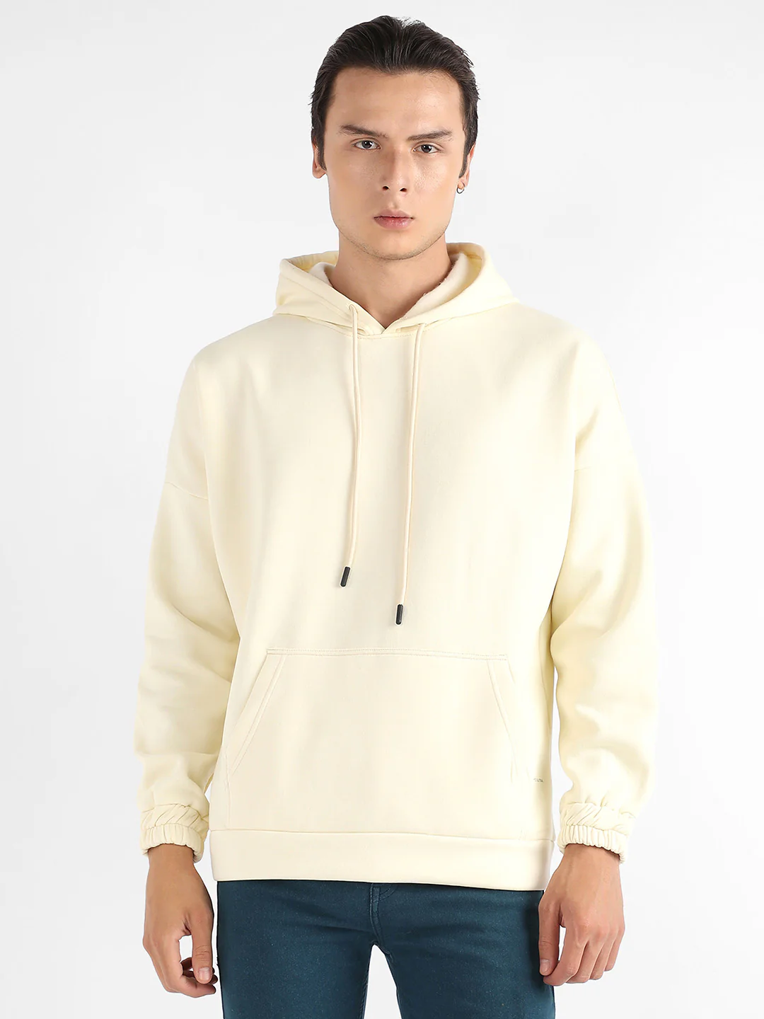 Oversized Pullover Sweatshirt With Kangaroo Pocket - Image 2