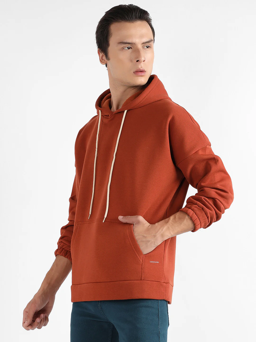 Oversized Pullover Sweatshirt With Kangaroo Pocket - Image 3