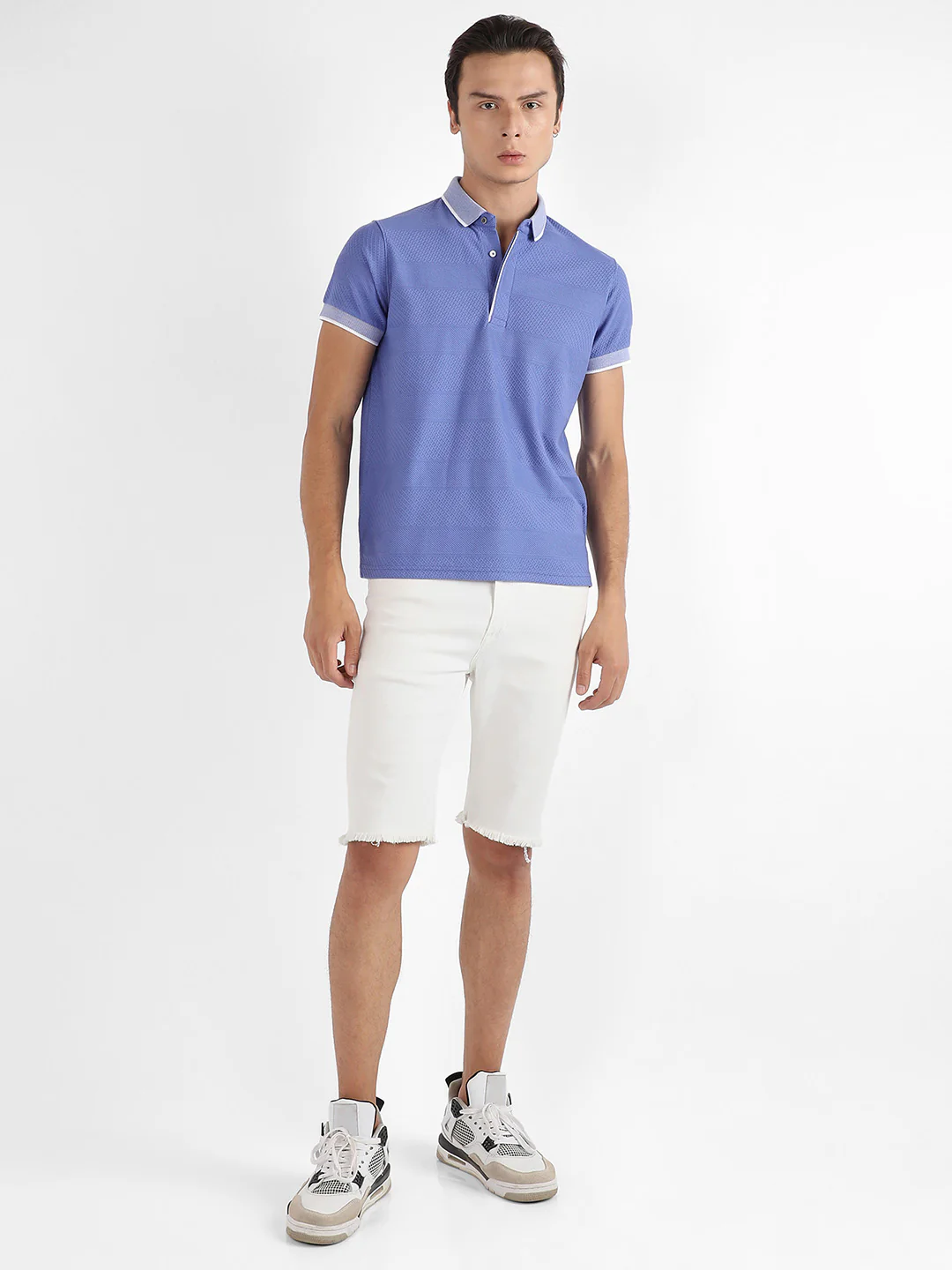 Self-Design Horizontal Striped T-Shirt - Image 5