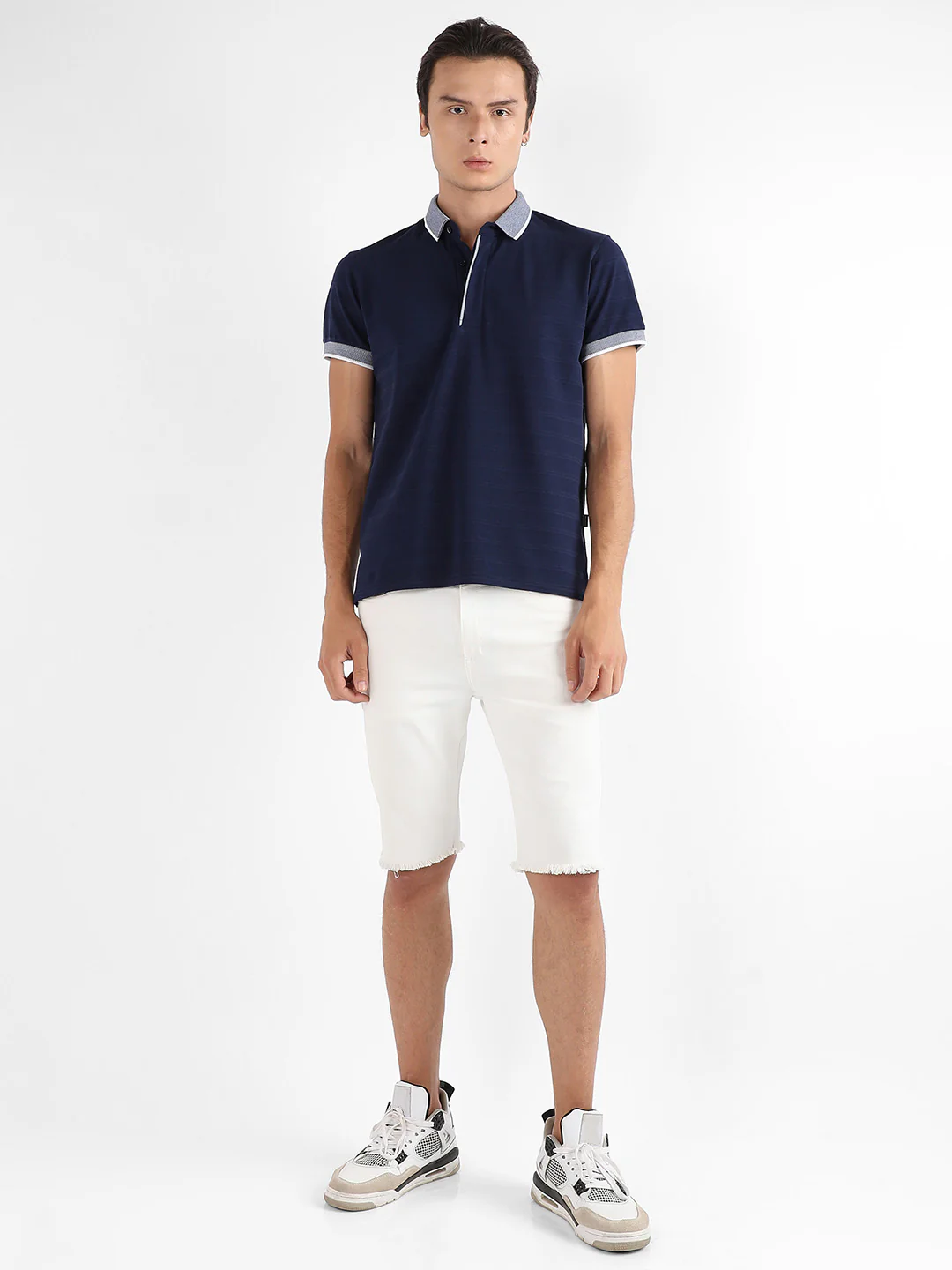 Self-Design Horizontal Striped T-Shirt - Image 5