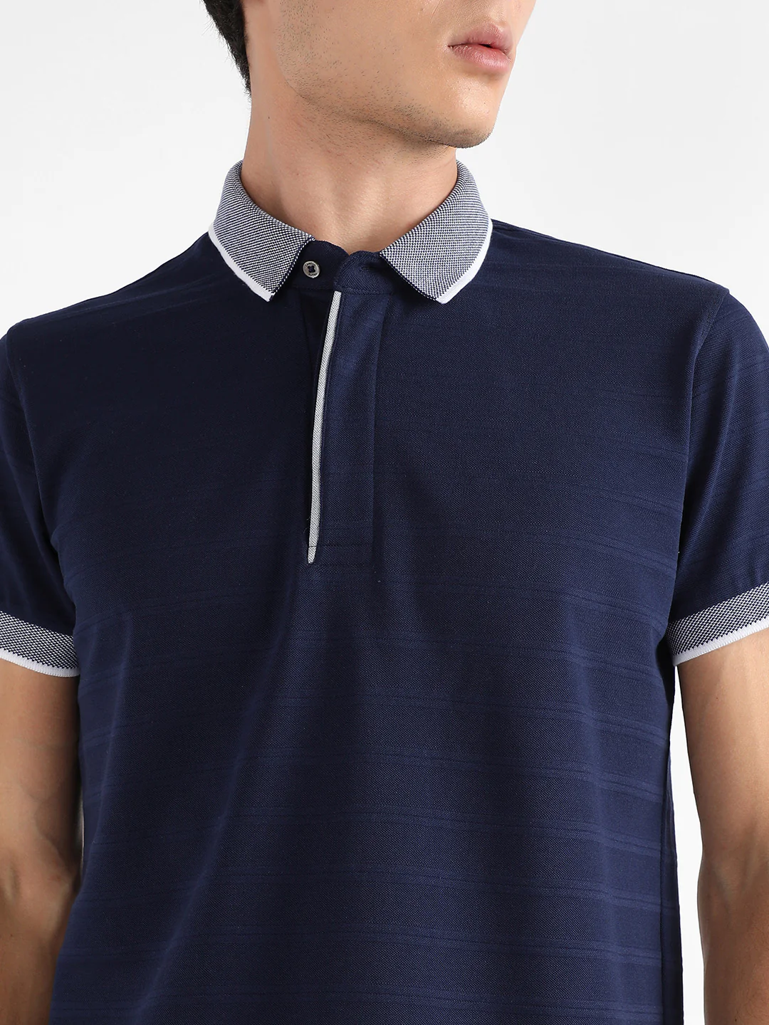Self-Design Horizontal Striped T-Shirt - Image 7