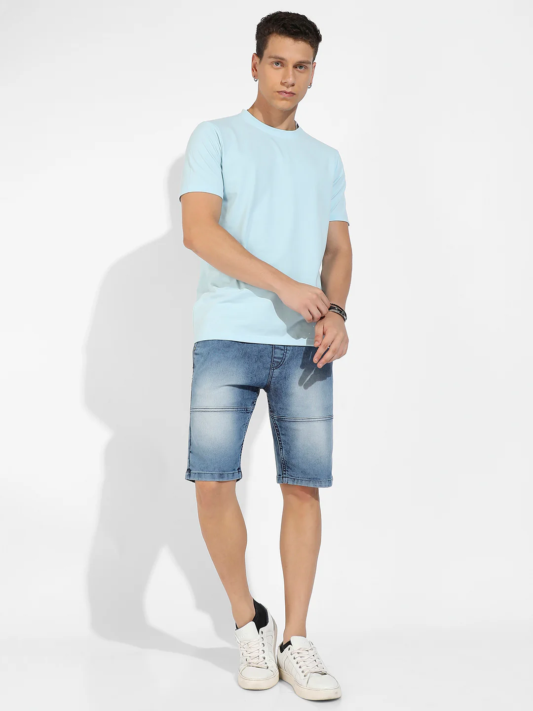 Icy Blue Basic Regular Fit T-Shirt - Image 5