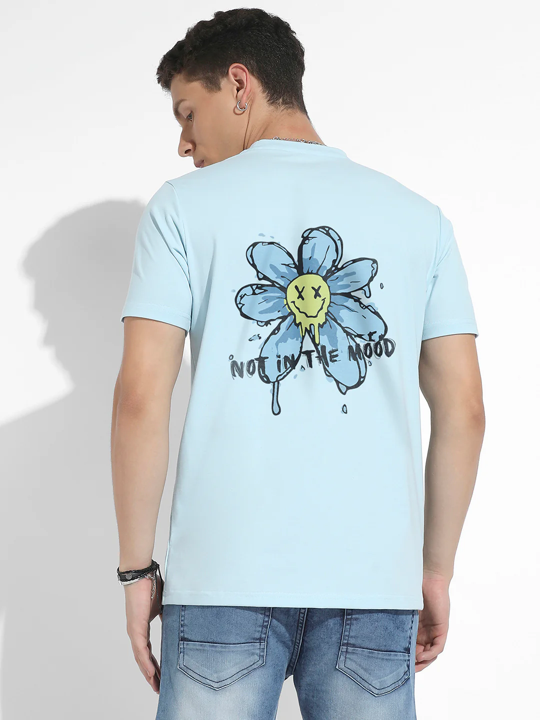 Icy Blue Basic Regular Fit T-Shirt