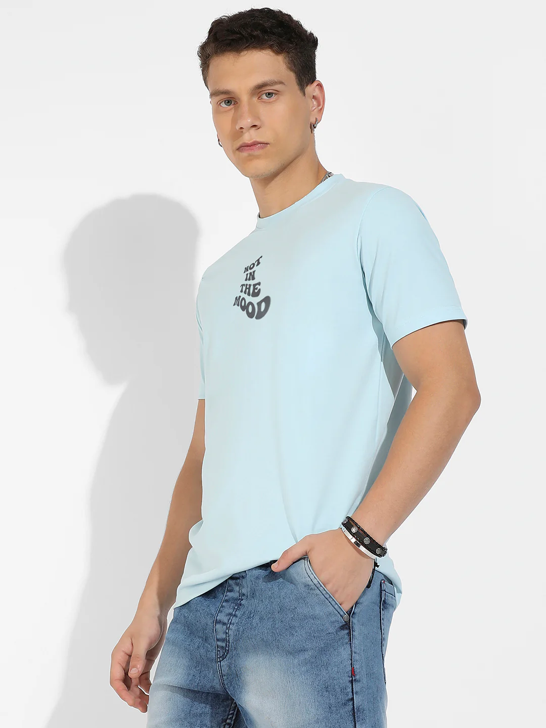 Icy Blue Basic Regular Fit T-Shirt - Image 4