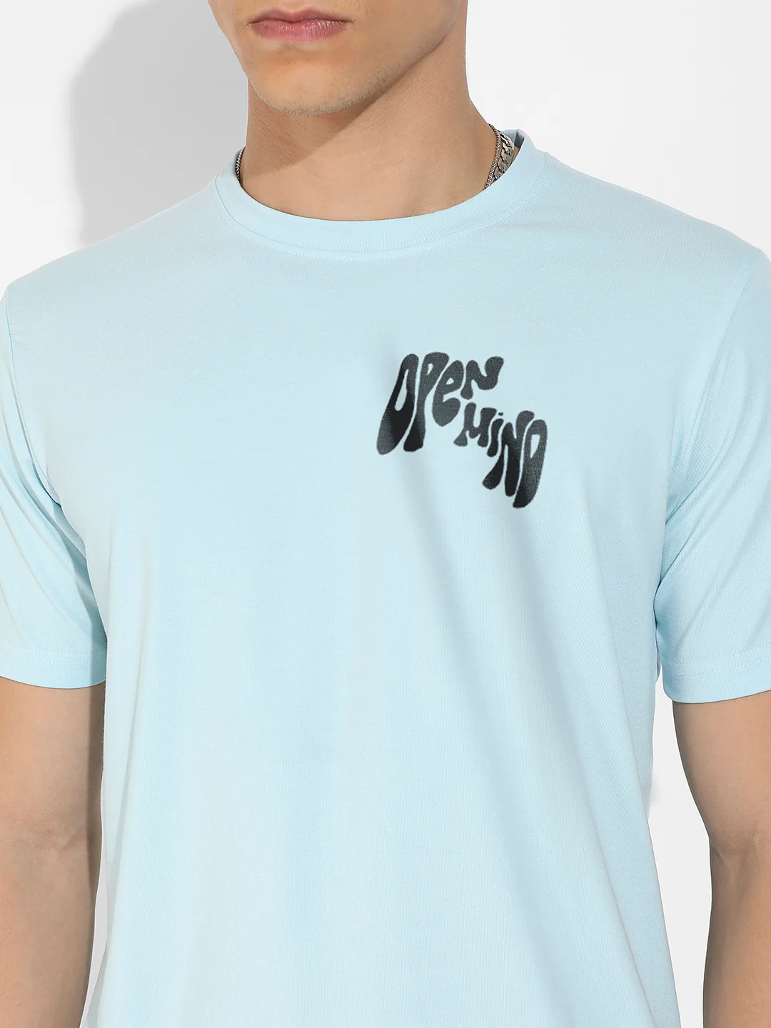 Icy Blue Basic Regular Fit T-Shirt - Image 7