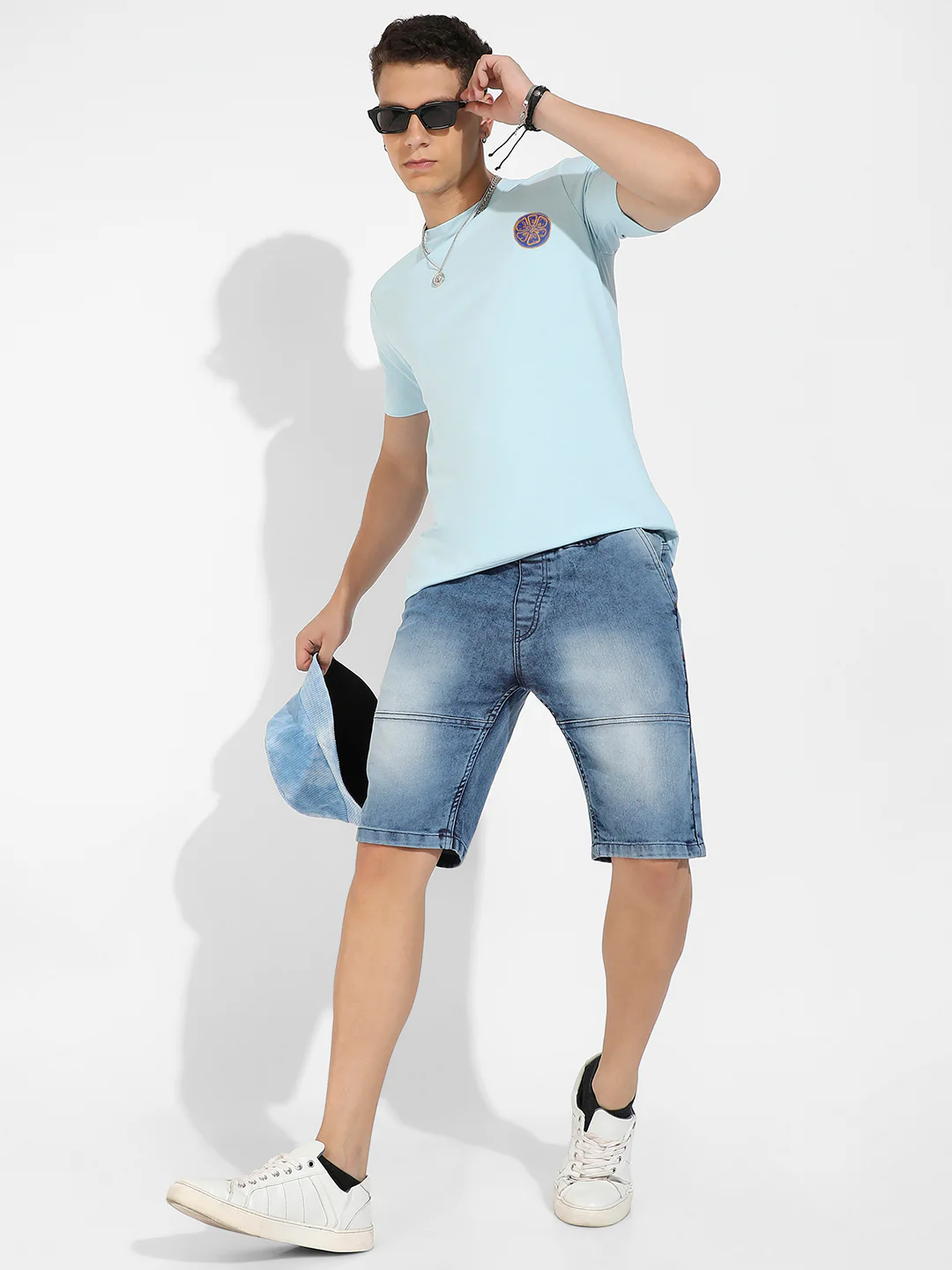 Icy Blue Basic Regular Fit T-Shirt - Image 6