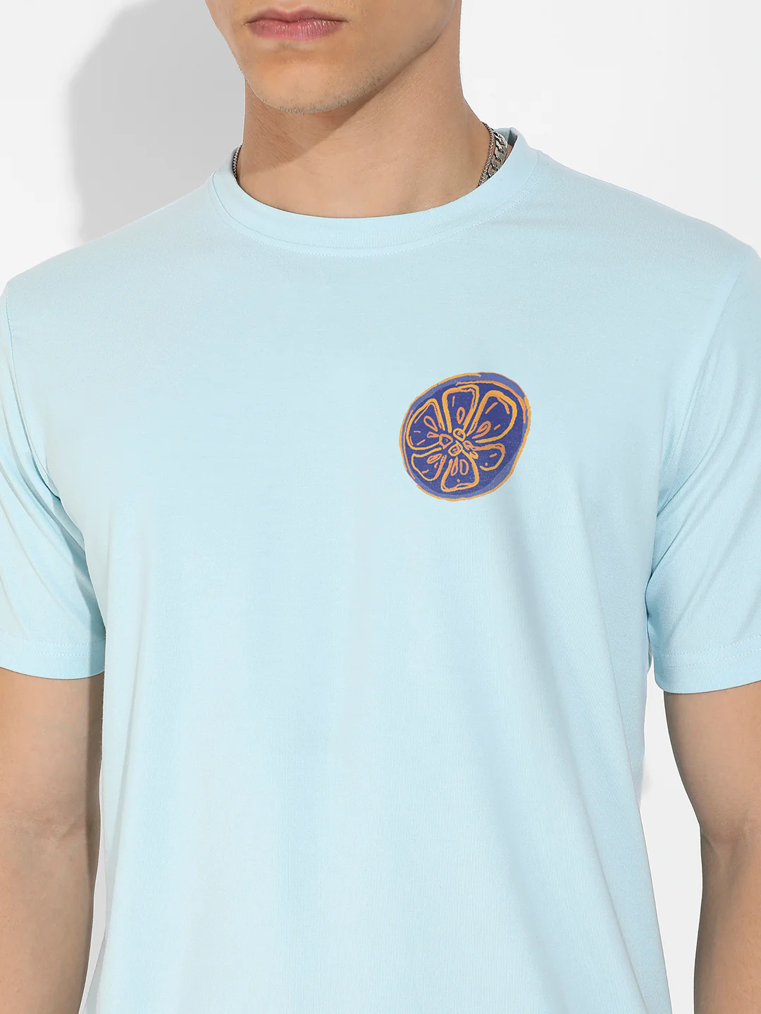 Icy Blue Basic Regular Fit T-Shirt - Image 7