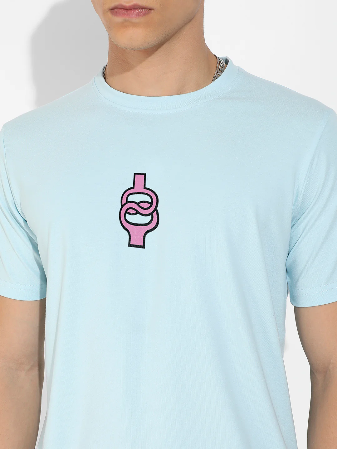 Icy Blue Basic Regular Fit T-Shirt - Image 7