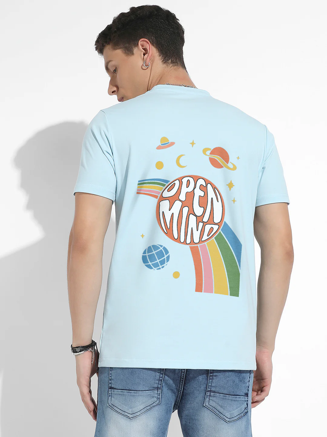 Icy Blue Basic Regular Fit T-Shirt