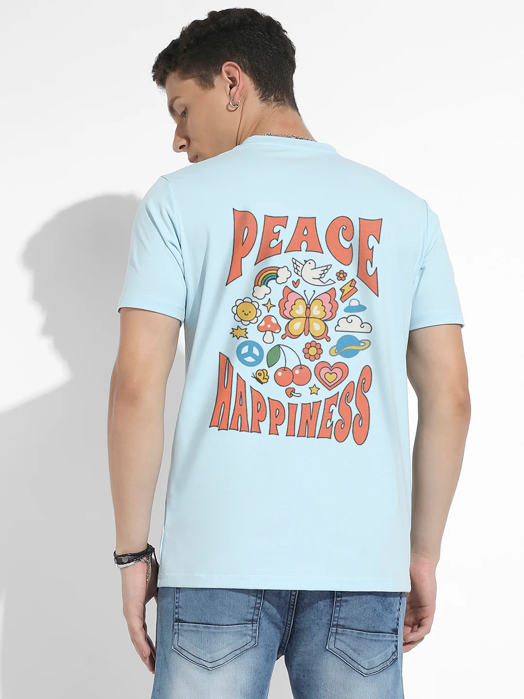 Icy Blue Basic Regular Fit T-Shirt