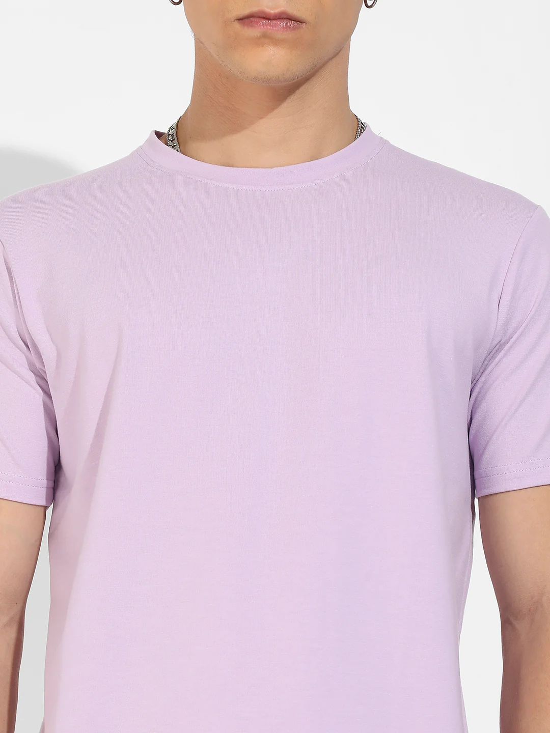Lilac Basic Regular Fit T-Shirt - Image 7