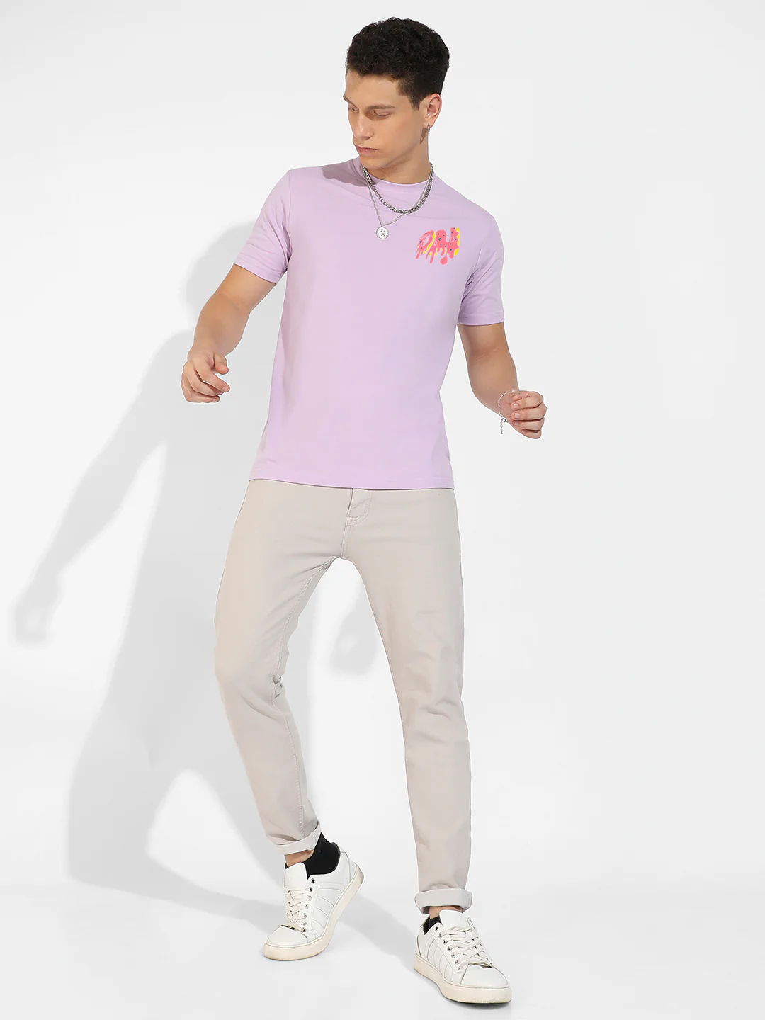 Lilac Basic Regular Fit T-Shirt - Image 5