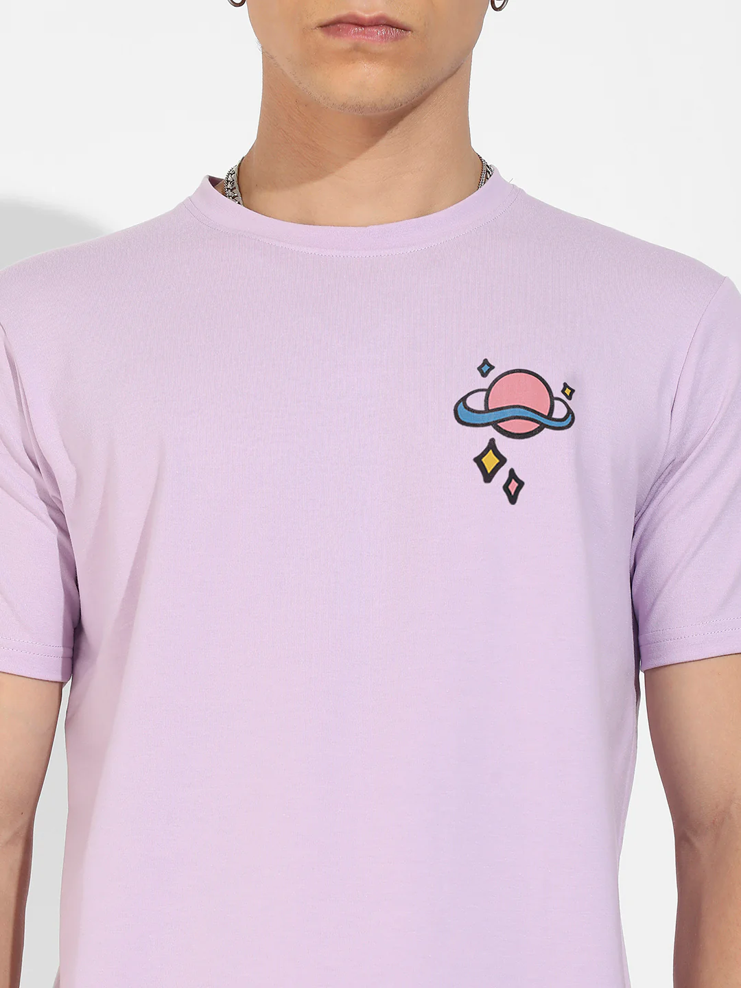 Lilac Basic Regular Fit T-Shirt - Image 7
