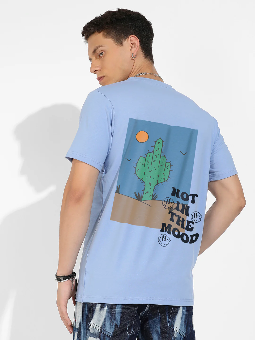 Icy Blue Basic Regular Fit T-Shirt