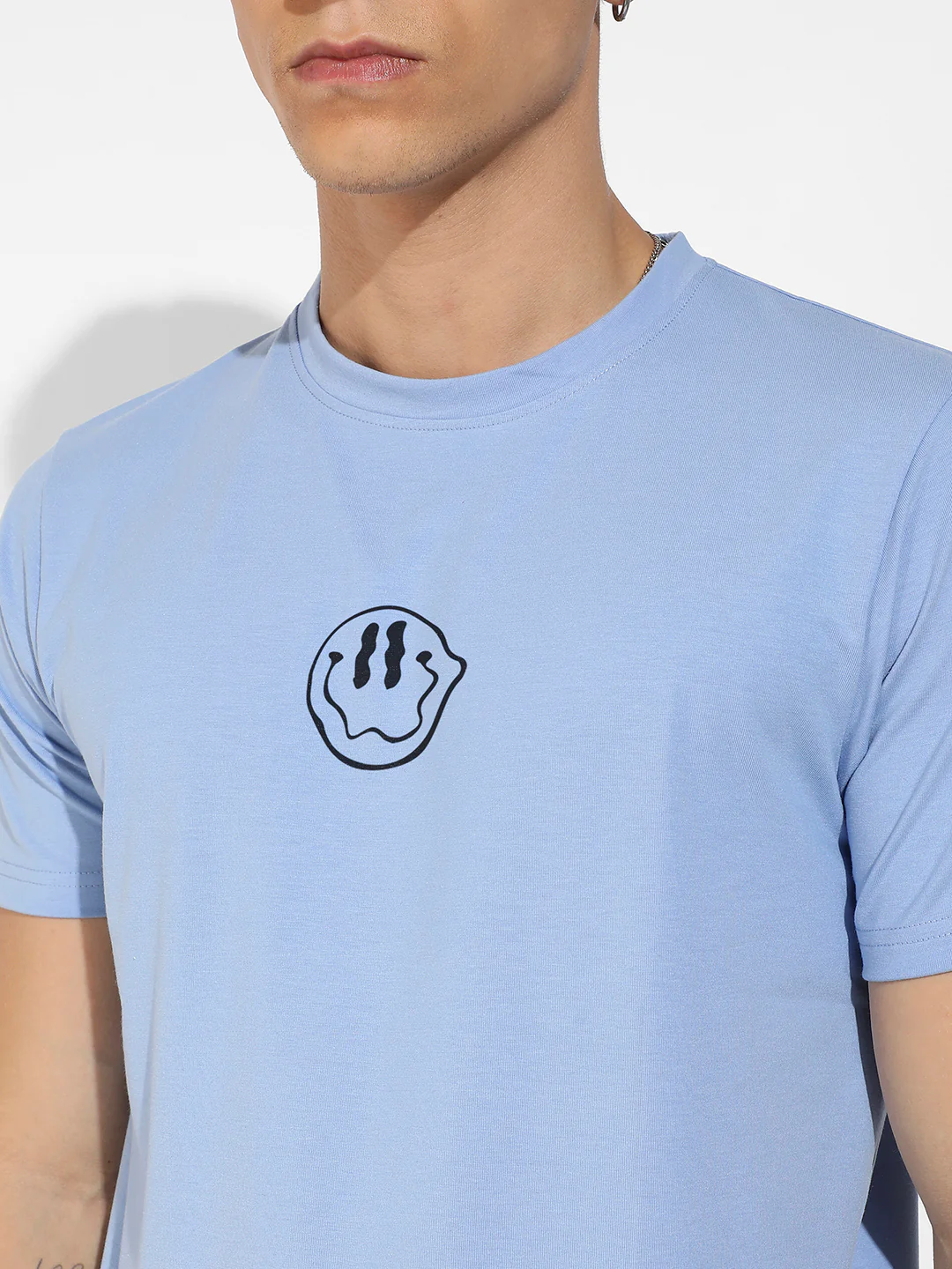 Icy Blue Basic Regular Fit T-Shirt - Image 7