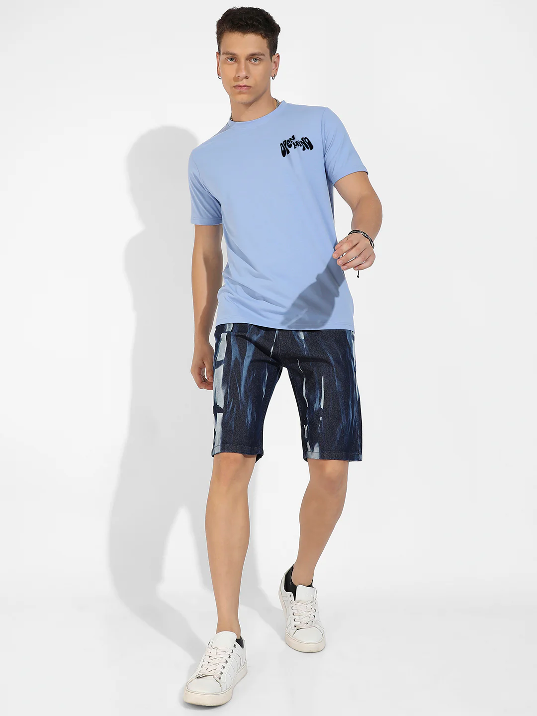 Icy Blue Basic Regular Fit T-Shirt - Image 5