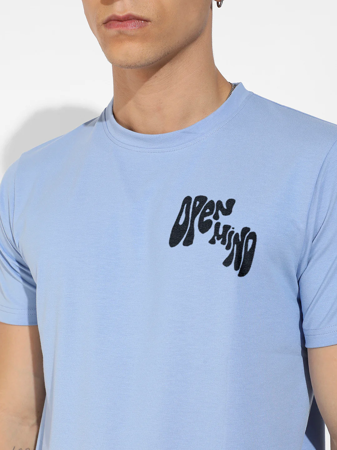 Icy Blue Basic Regular Fit T-Shirt - Image 7