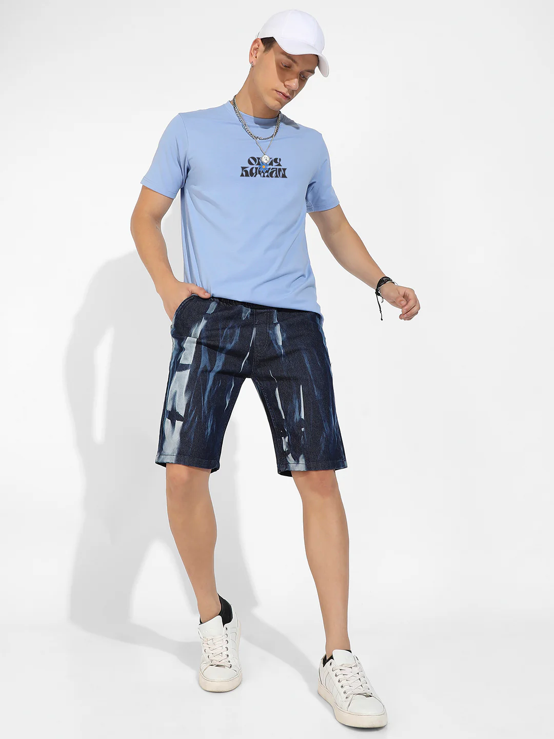 Icy Blue Basic Regular Fit T-Shirt - Image 6