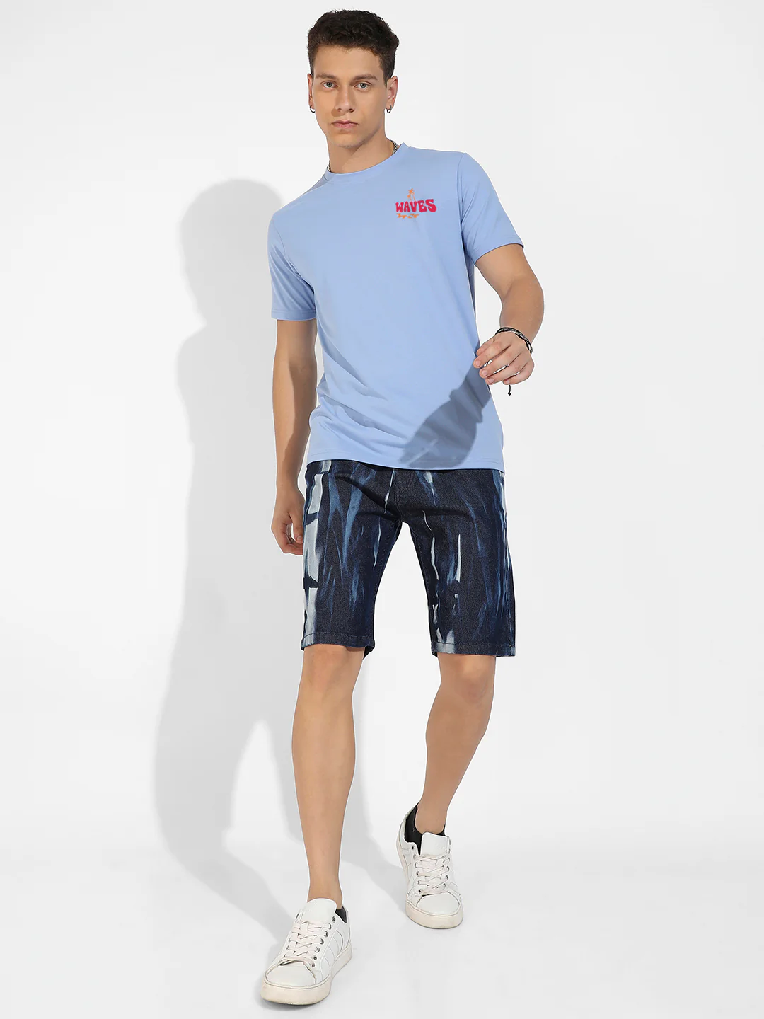 Icy Blue Basic Regular Fit T-Shirt - Image 5