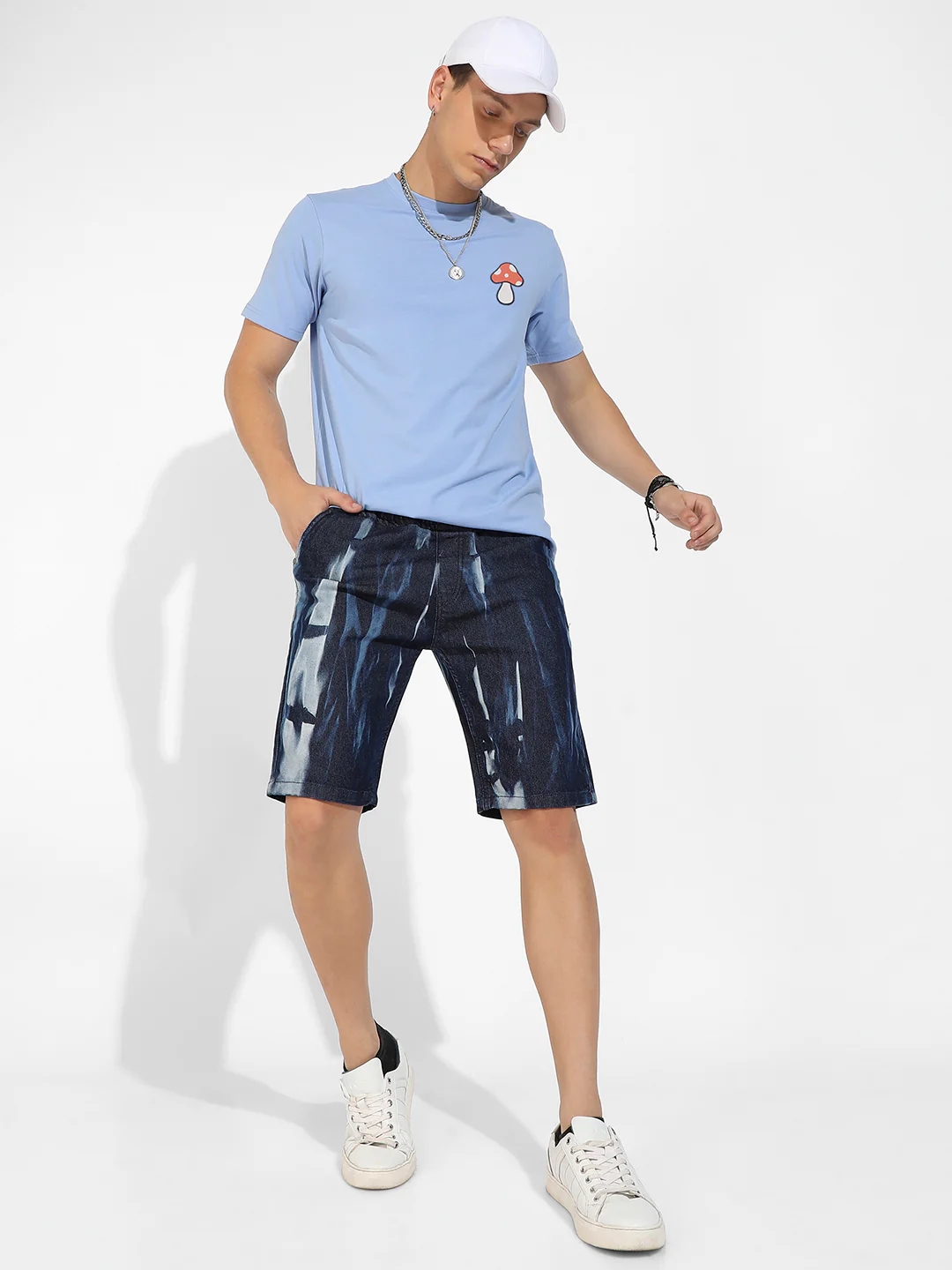 Icy Blue Basic Regular Fit T-Shirt - Image 6