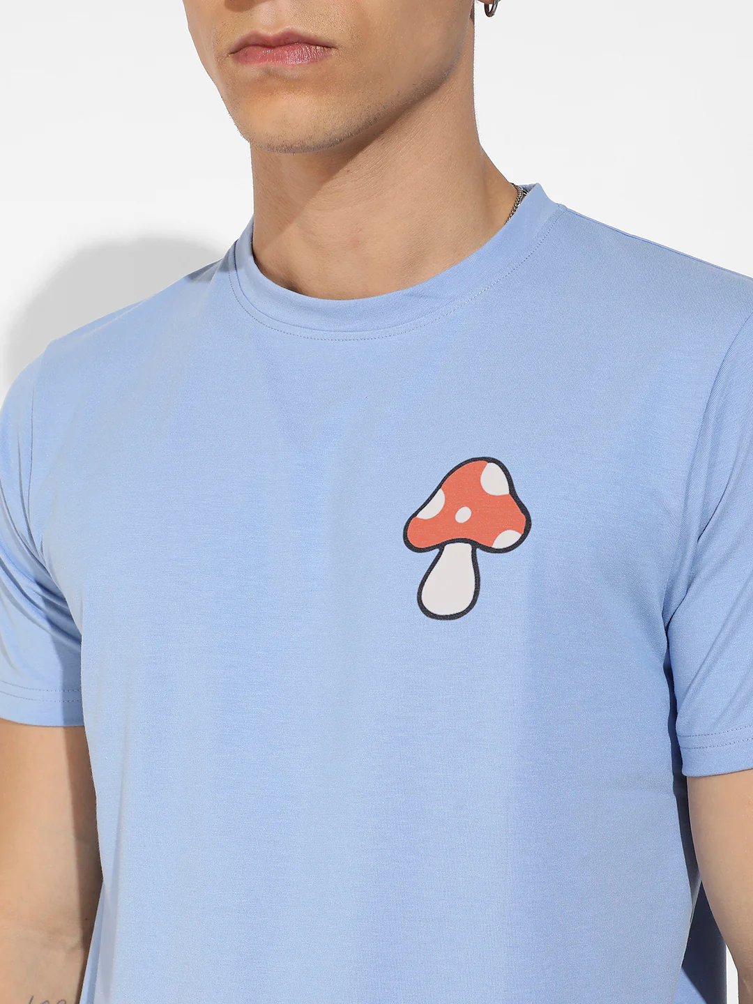 Icy Blue Basic Regular Fit T-Shirt - Image 7