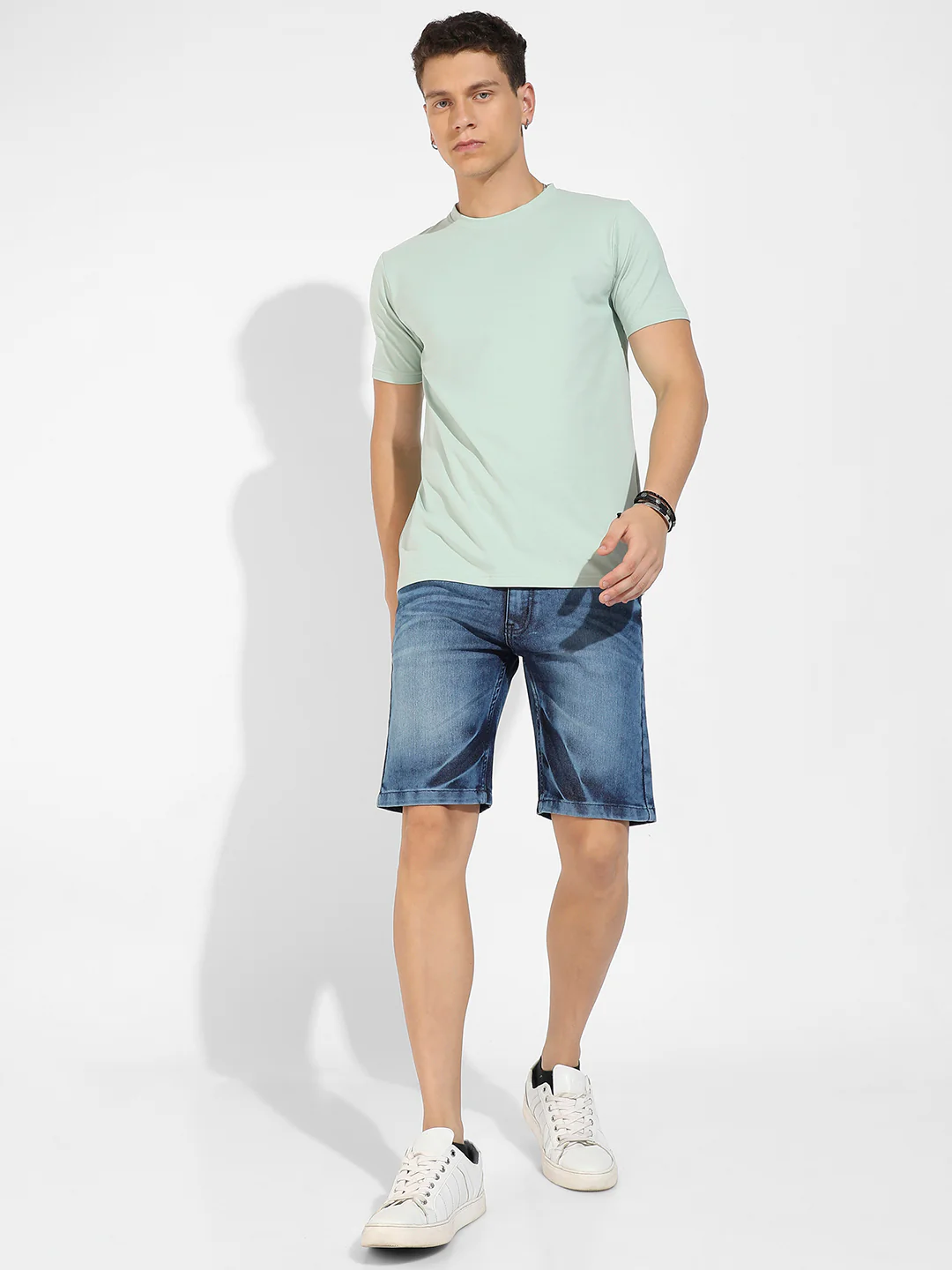 Sage Green Basic Regular Fit T-Shirt - Image 5