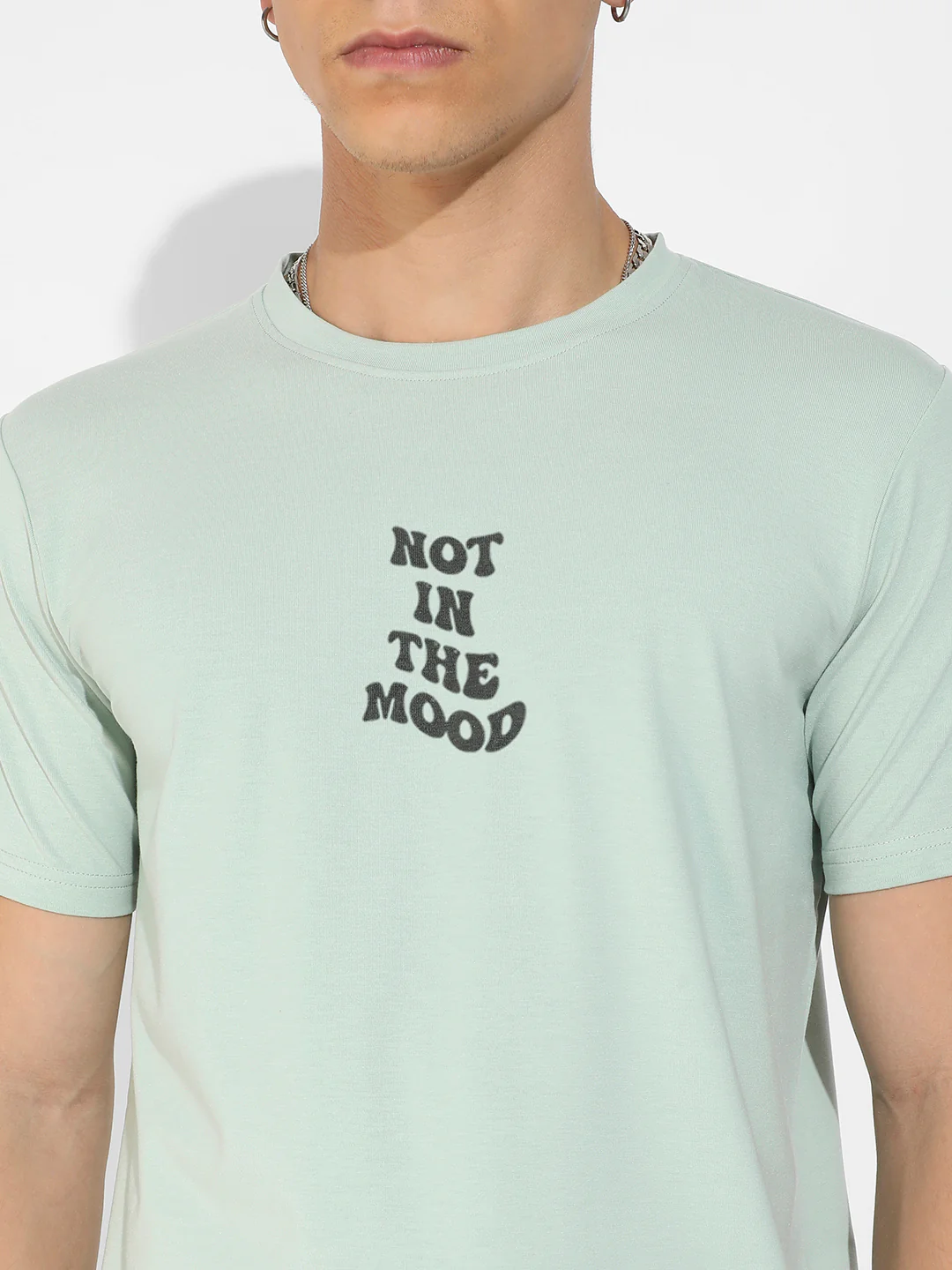 Sage Green Basic Regular Fit T-Shirt - Image 7