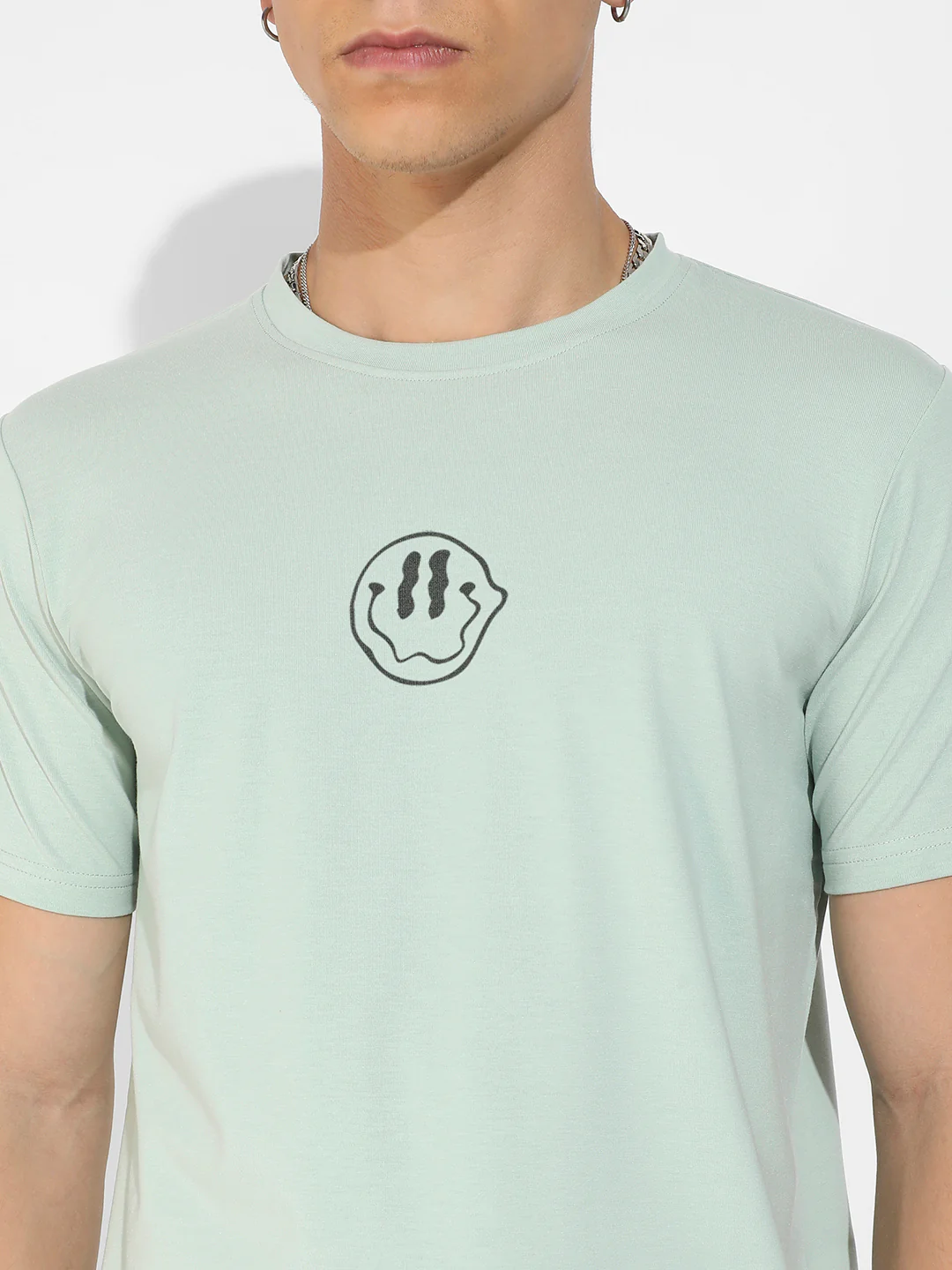 Sage Green Basic Regular Fit T-Shirt - Image 7