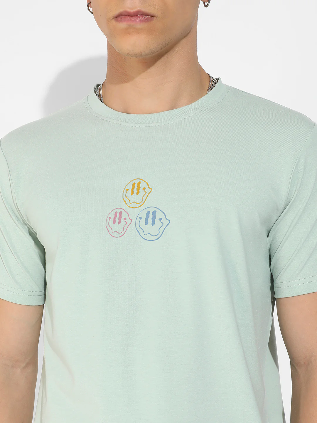 Sage Green Basic Regular Fit T-Shirt - Image 7