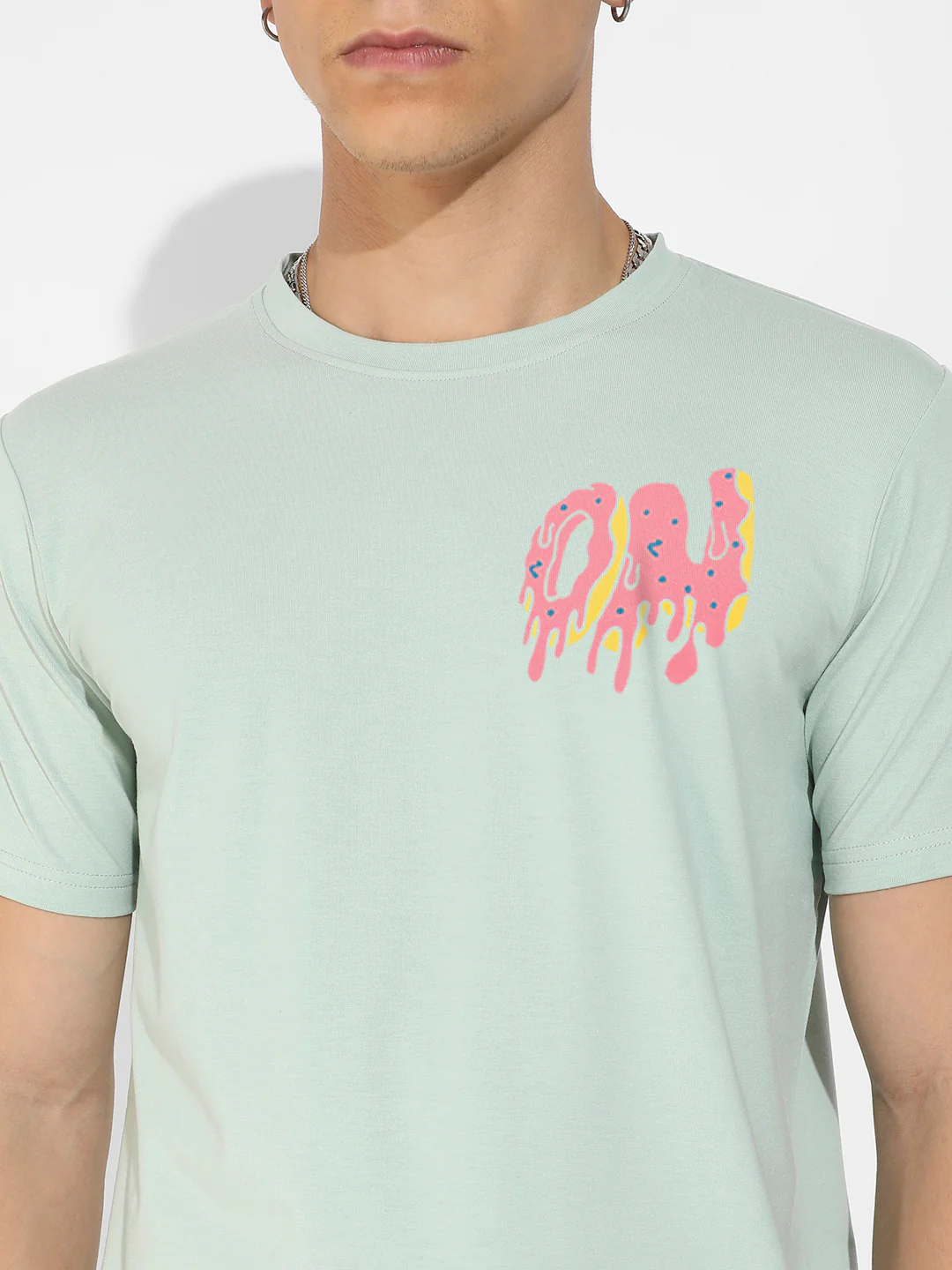 Sage Green Basic Regular Fit T-Shirt - Image 7