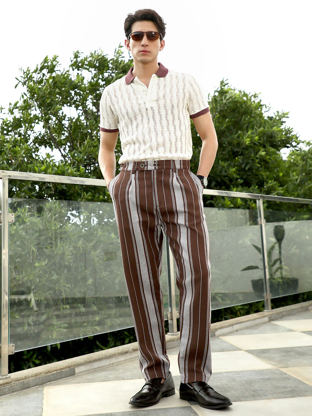 Brown Striped Trousers - Image 6