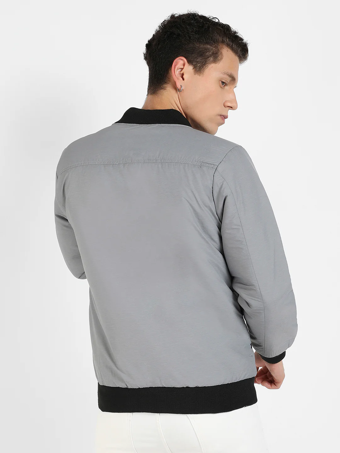 Zip-Front Puffer Jacket With Contrast Detail - Image 4