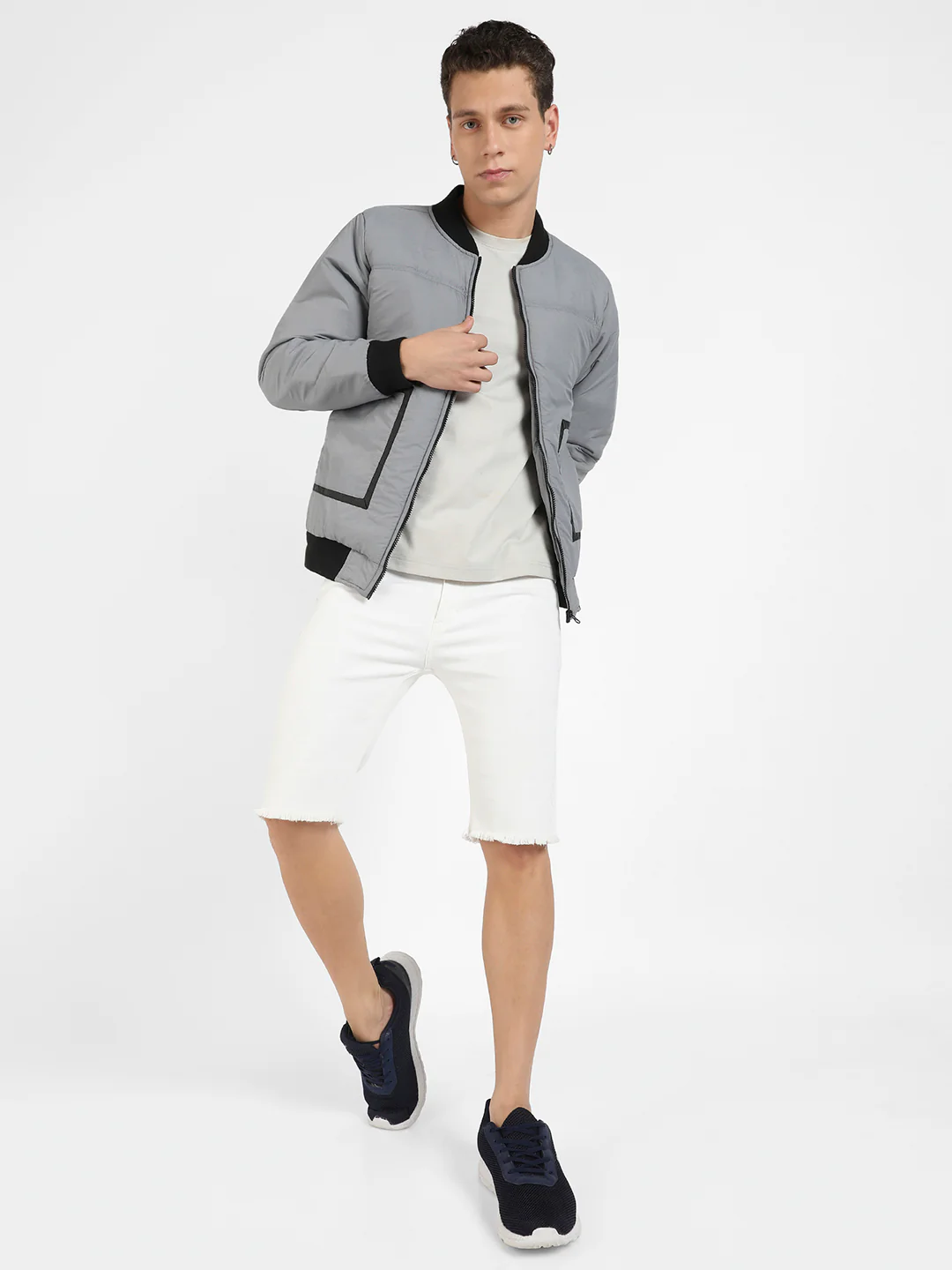 Zip-Front Puffer Jacket With Contrast Detail - Image 5