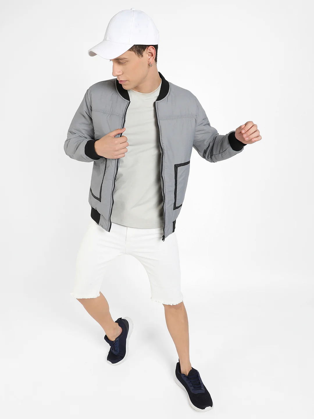 Zip-Front Puffer Jacket With Contrast Detail - Image 6