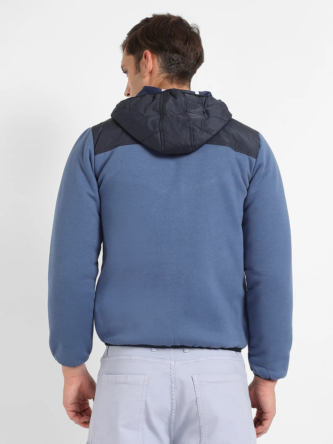 Contrast Panel Puffer Jacket With Insert Pocket - Image 4