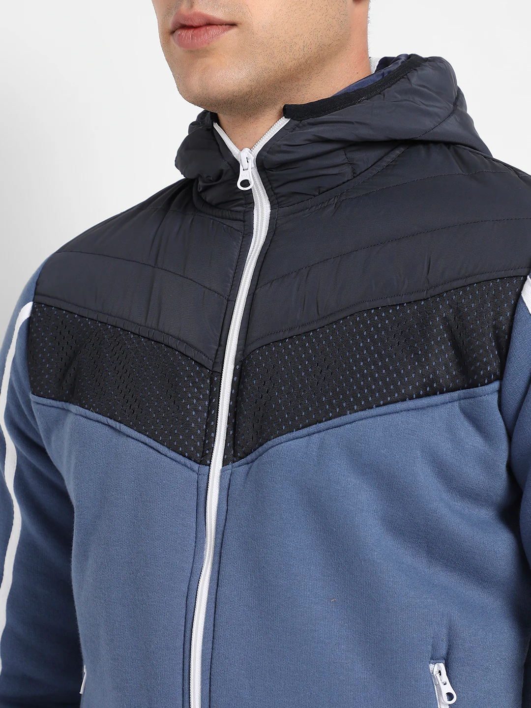 Contrast Panel Puffer Jacket With Insert Pocket - Image 7